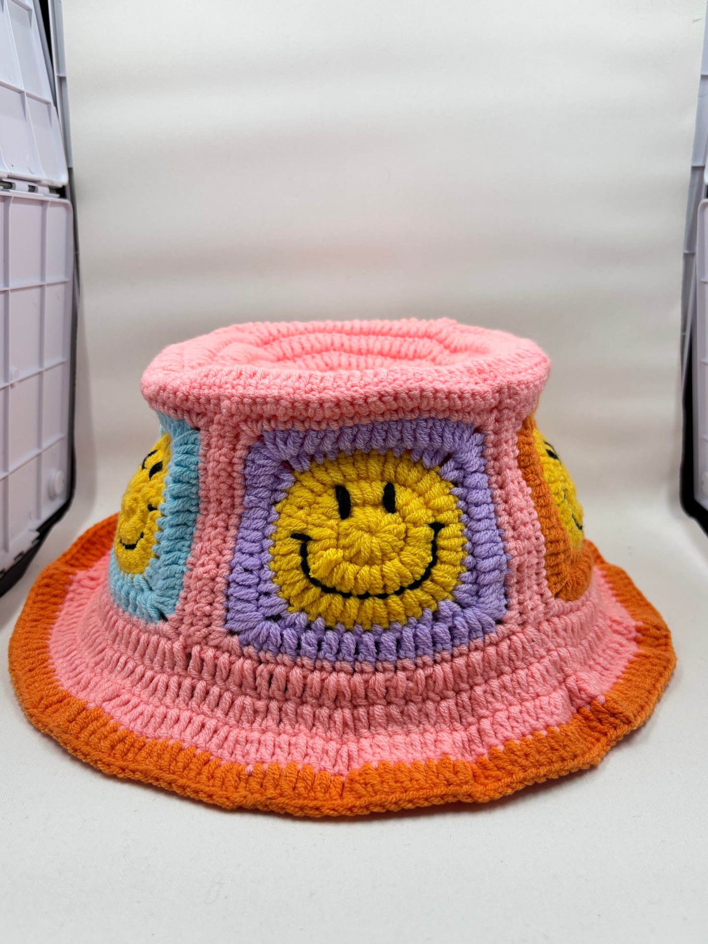 Crochet Smiley Faces Hat