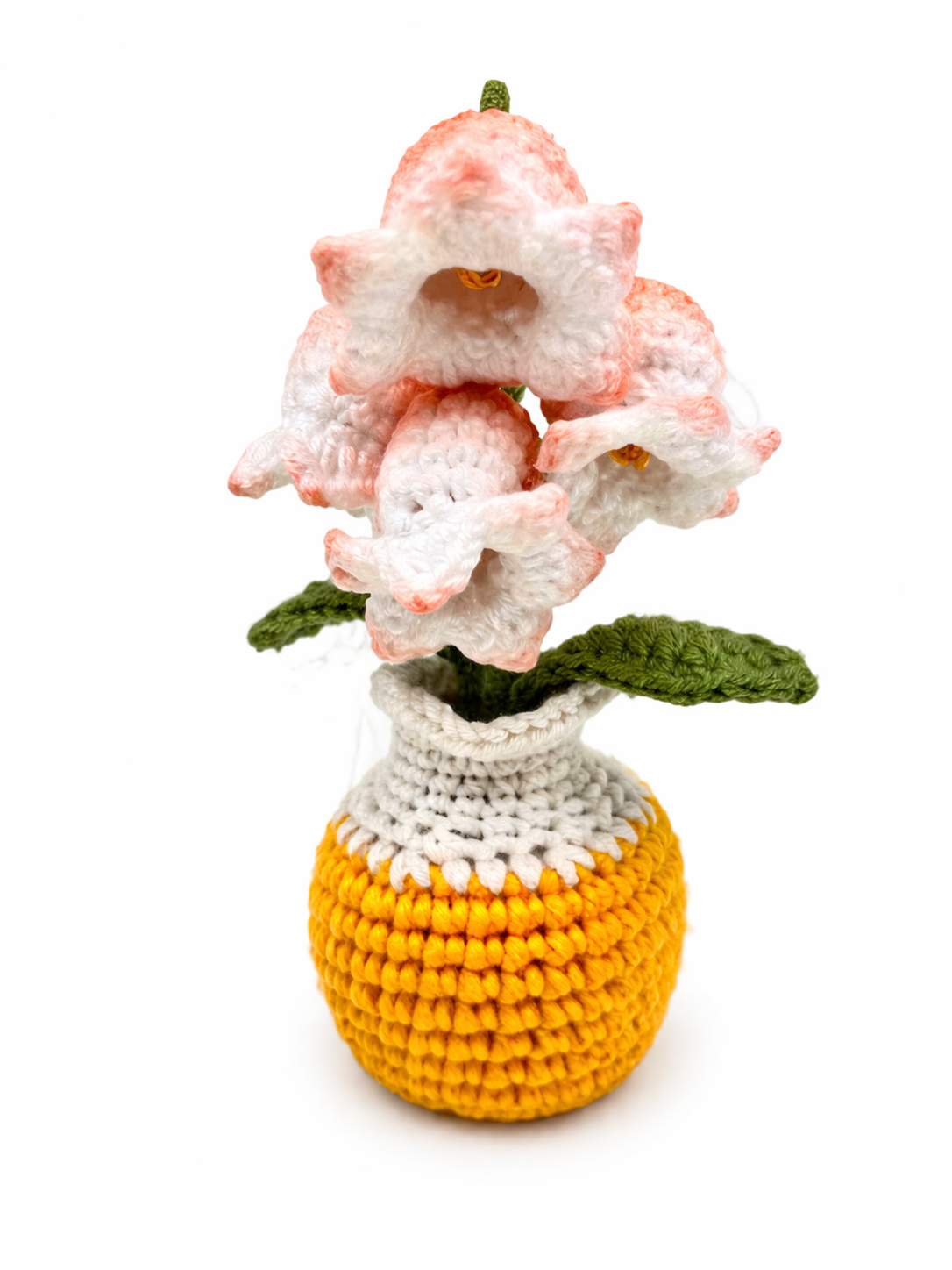 Handmade Crochet Bell Flower Plant in Pot