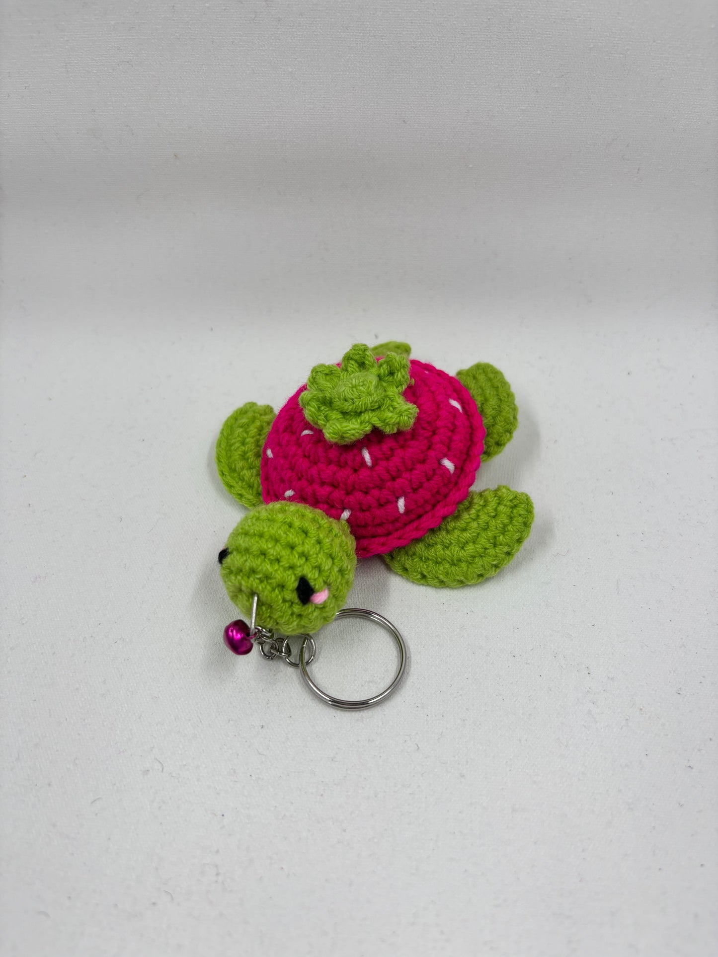 Crochet Fruit Shell Turtle Keychain
