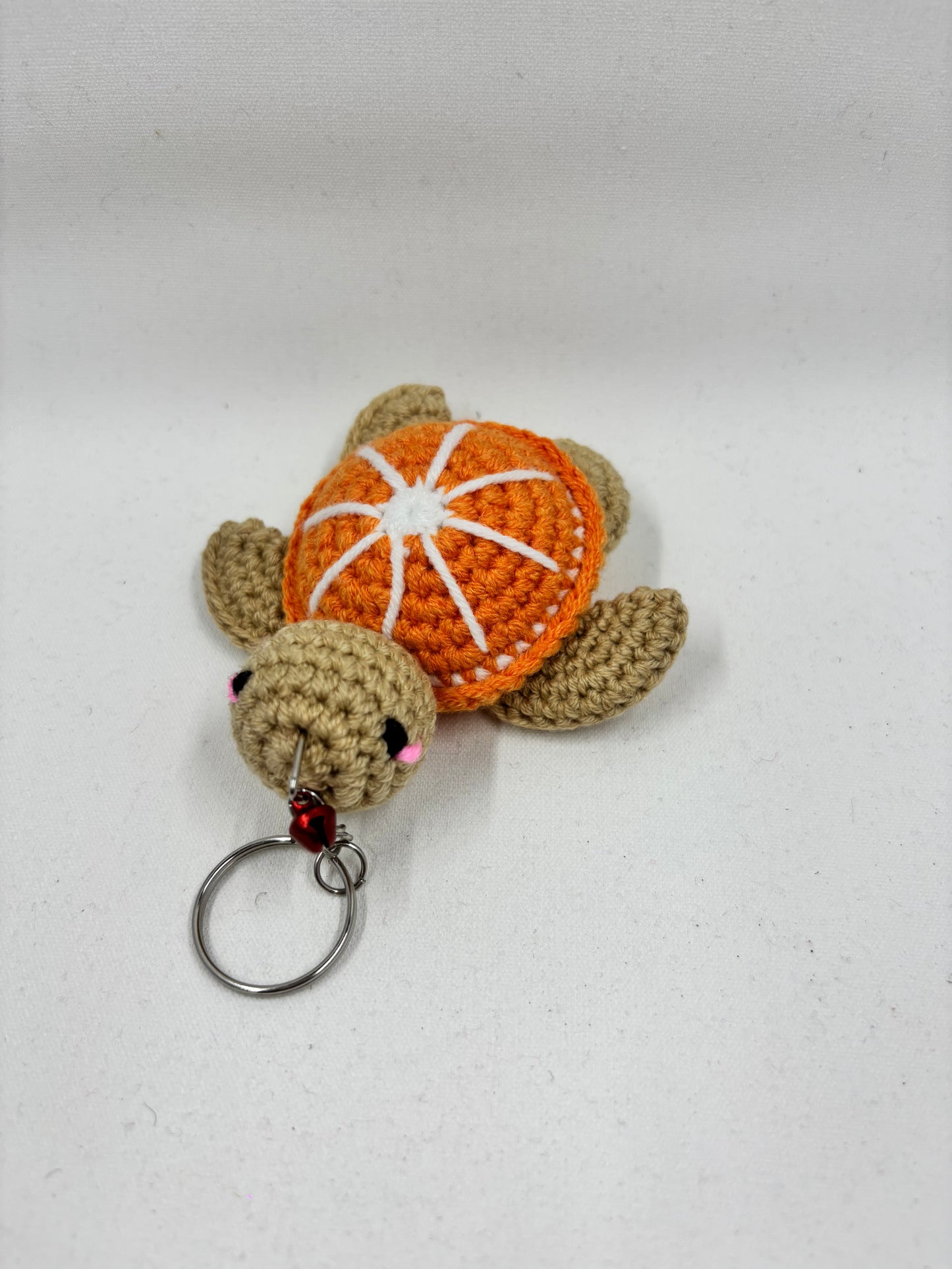 Crochet Fruit Shell Turtle Keychain