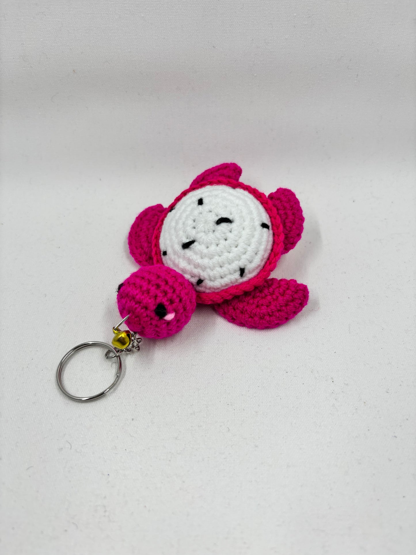 Crochet Fruit Shell Turtle Keychain