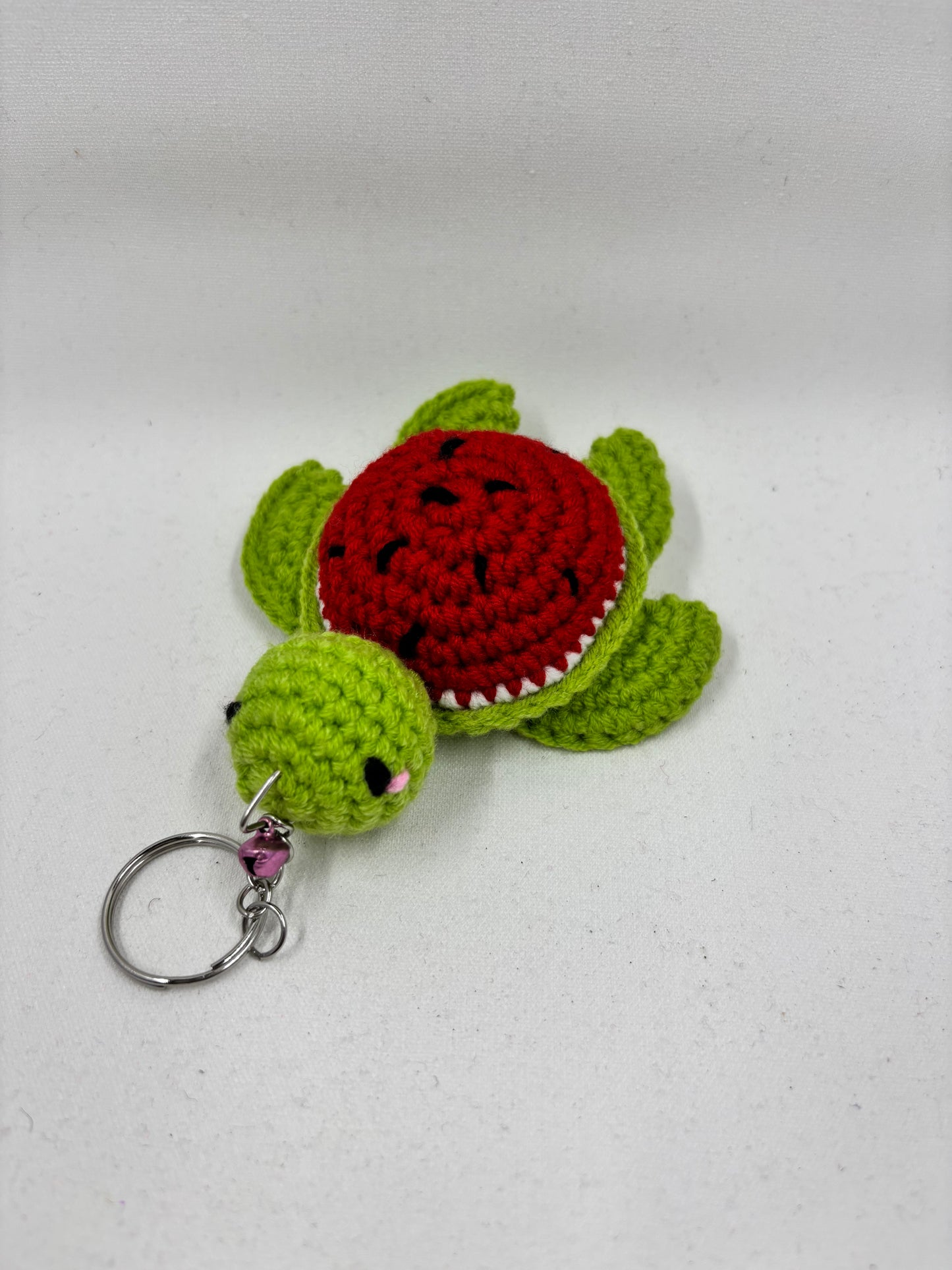 Crochet Fruit Shell Turtle Keychain