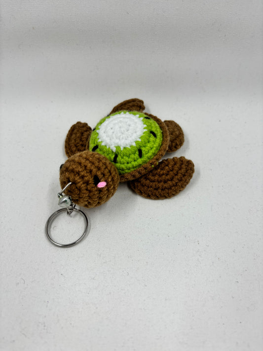 Crochet Fruit Shell Turtle Keychain
