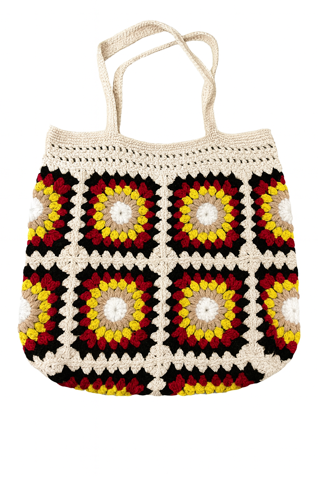 Handmade Granny Square Market Tote