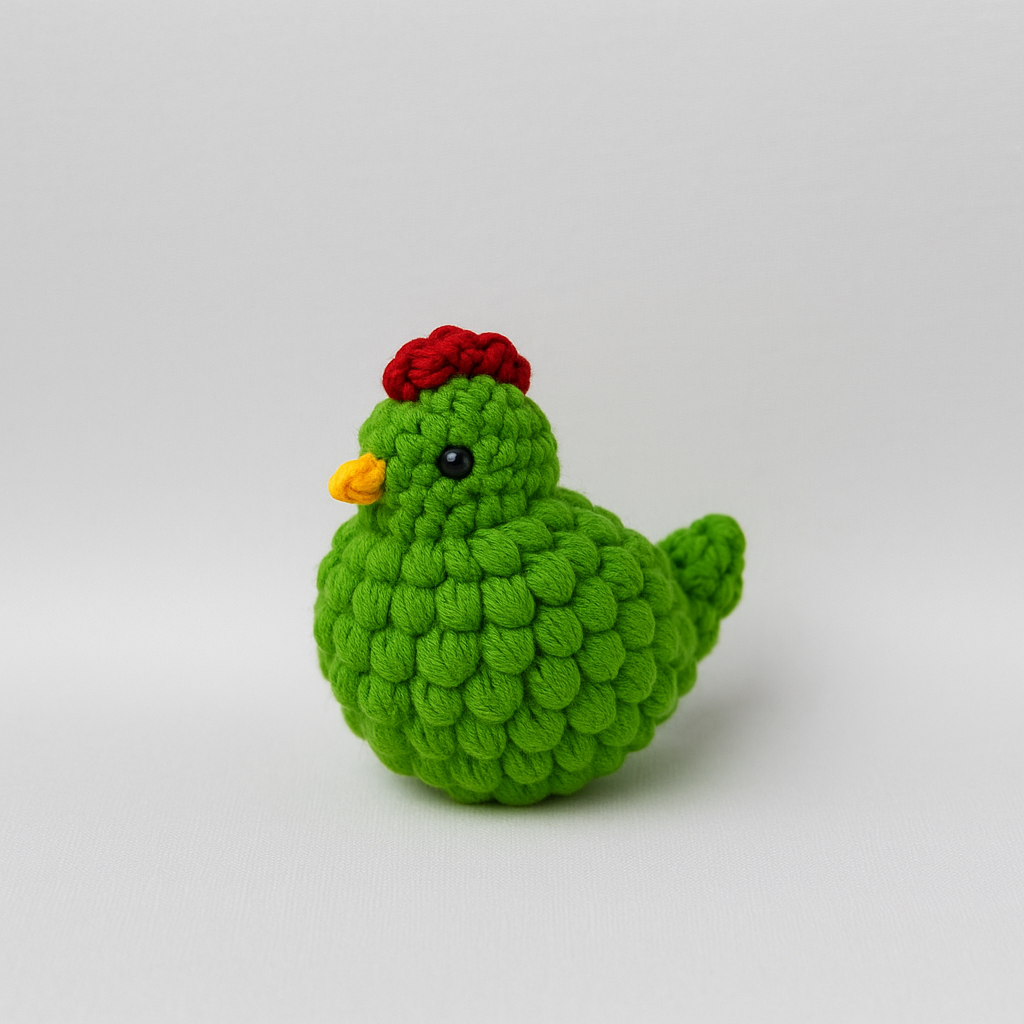 Crochet Chicken Keychain