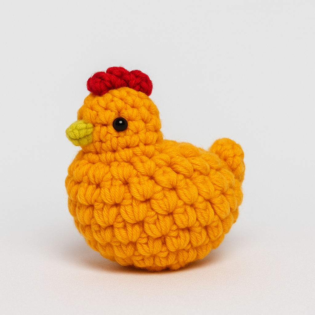 Crochet Chicken Keychain