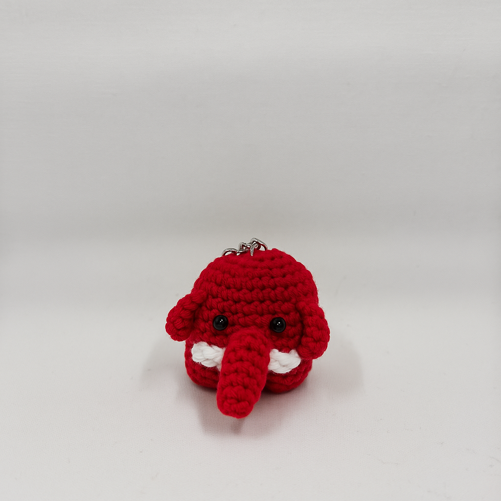 Crochet Elephant Keychain