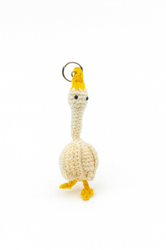 Crochet Goose Keychain