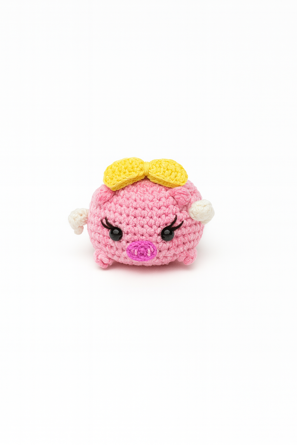 Crochet Flying Pig Keychain