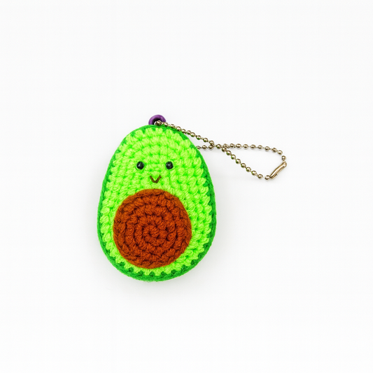 Crochet Avocado Keychain