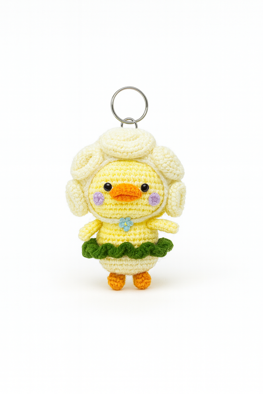 Crochet Baby Duck Keychain