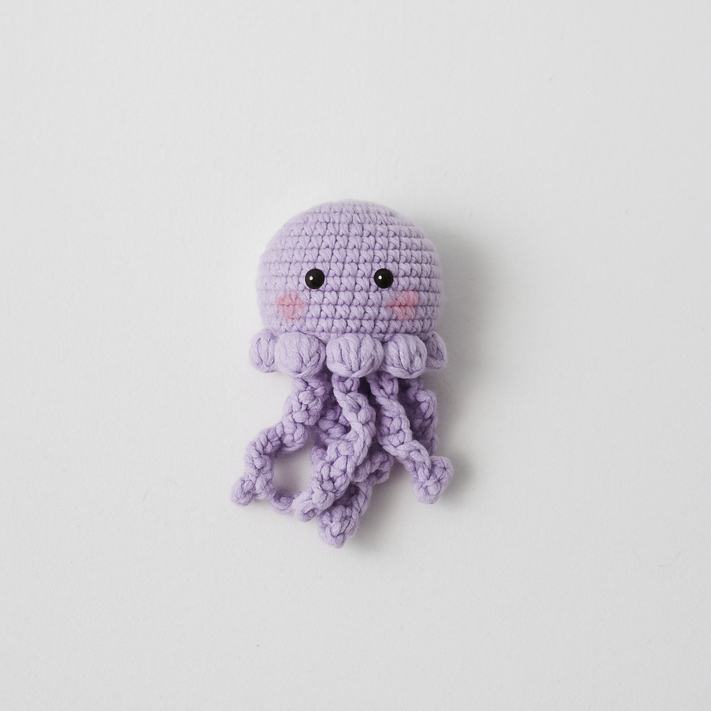 Crochet Jellyfish Keychain