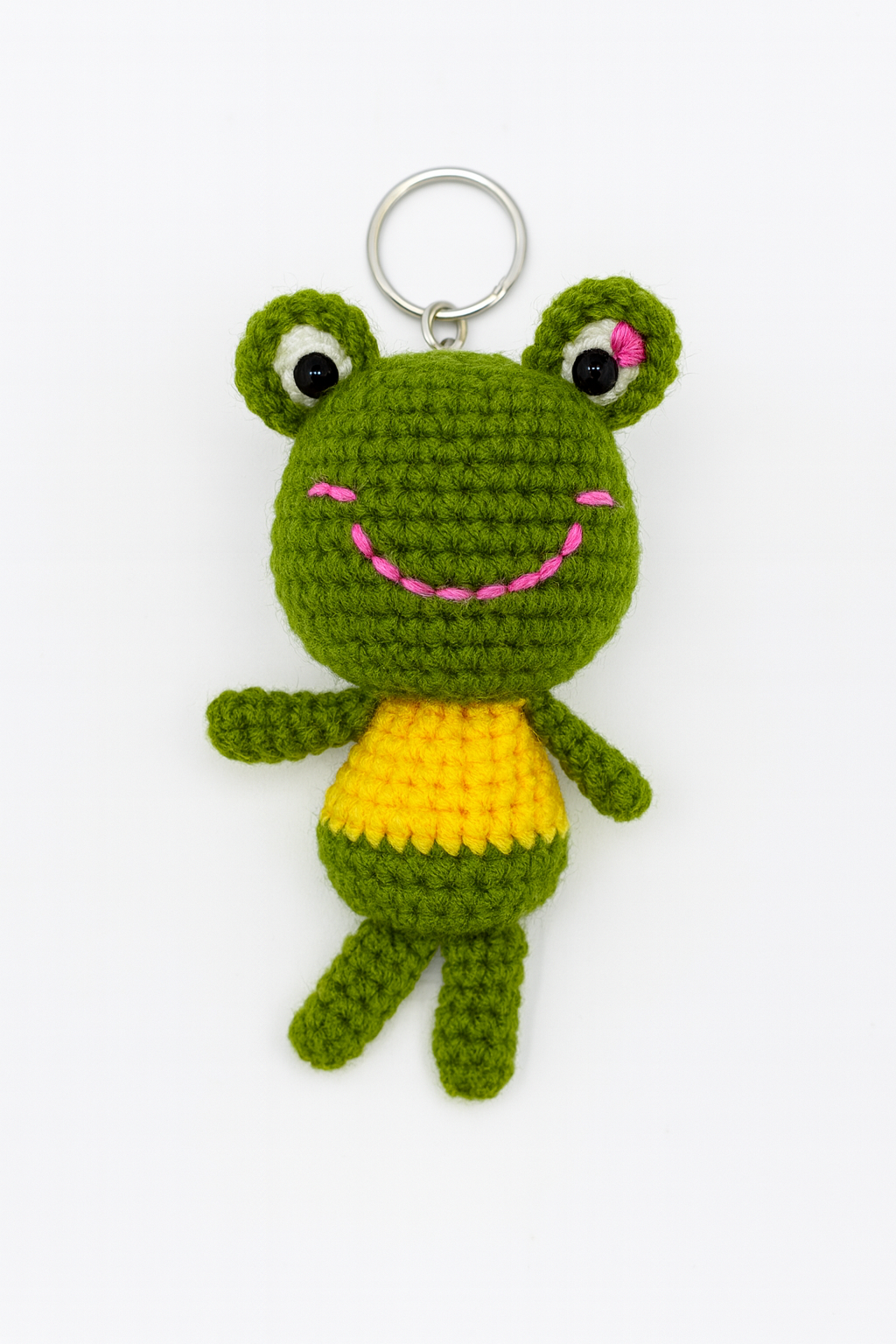 Crochet Dressy Frog Keychain