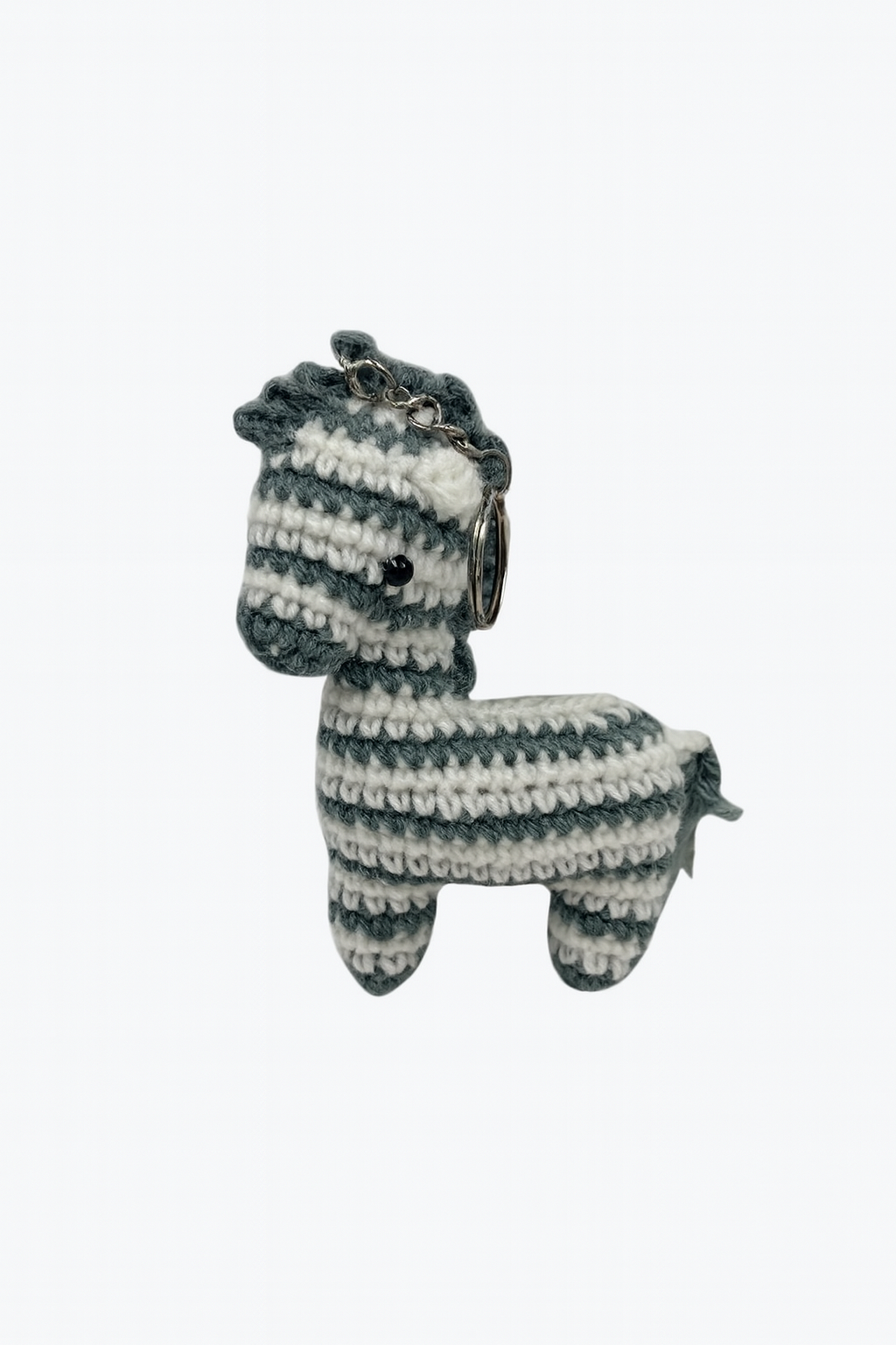 Crochet Zebra Keychain