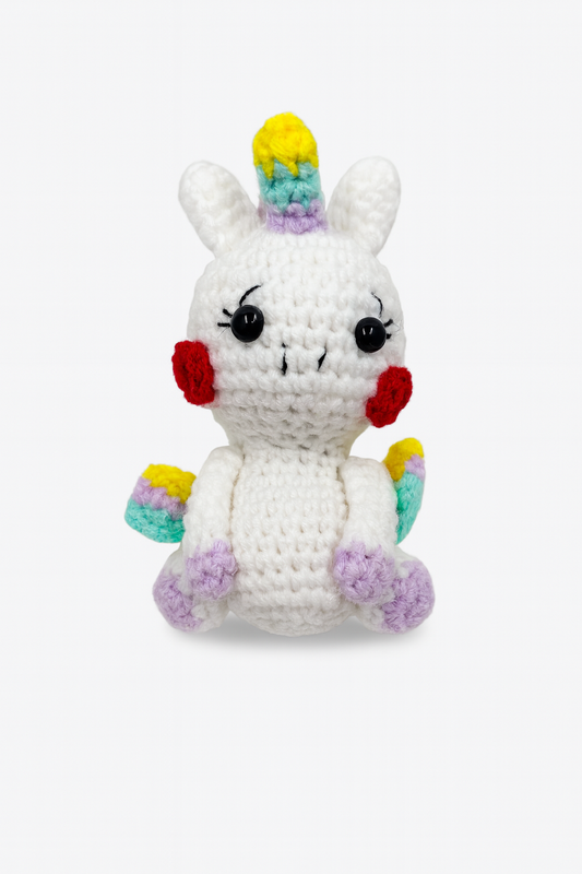 Crochet Blushing Unicorn Plushie